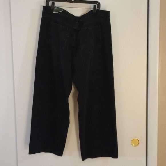 🆕👖Low Rise Wide Leg Baggy Jeans, Washed Black, Sz 17, 16 - Picture 7 of 7